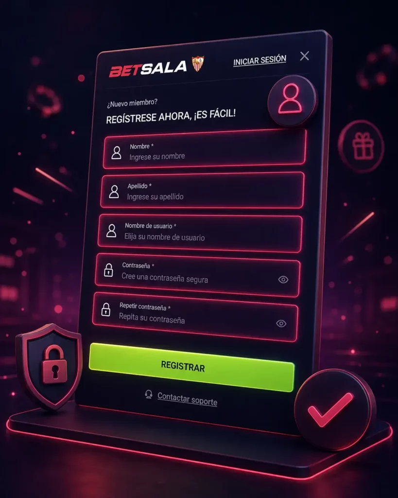 Acceso seguro al formulario de login de Betsala